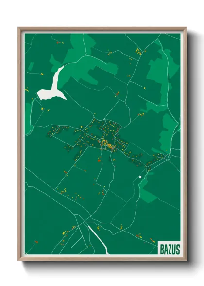 Une affiche de carte sur Bazus
