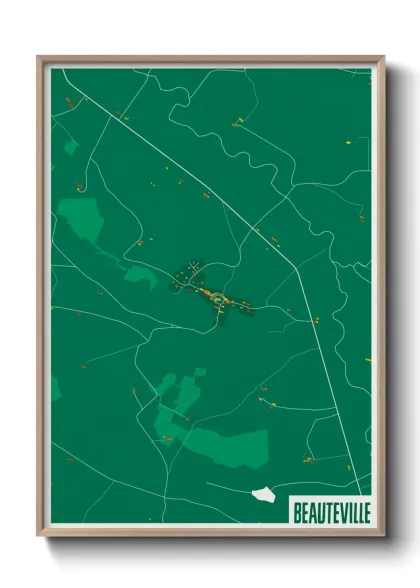 Une affiche de carte sur Beauteville