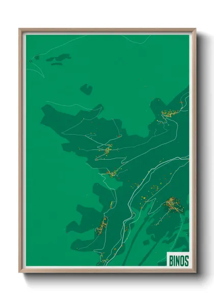 Une affiche de carte sur Binos