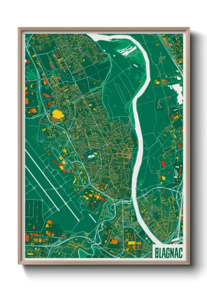 Une affiche de carte sur Blagnac