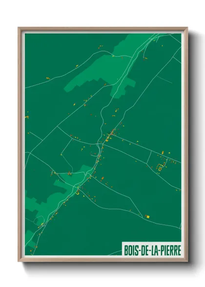 Une affiche de carte sur Bois-de-la-Pierre