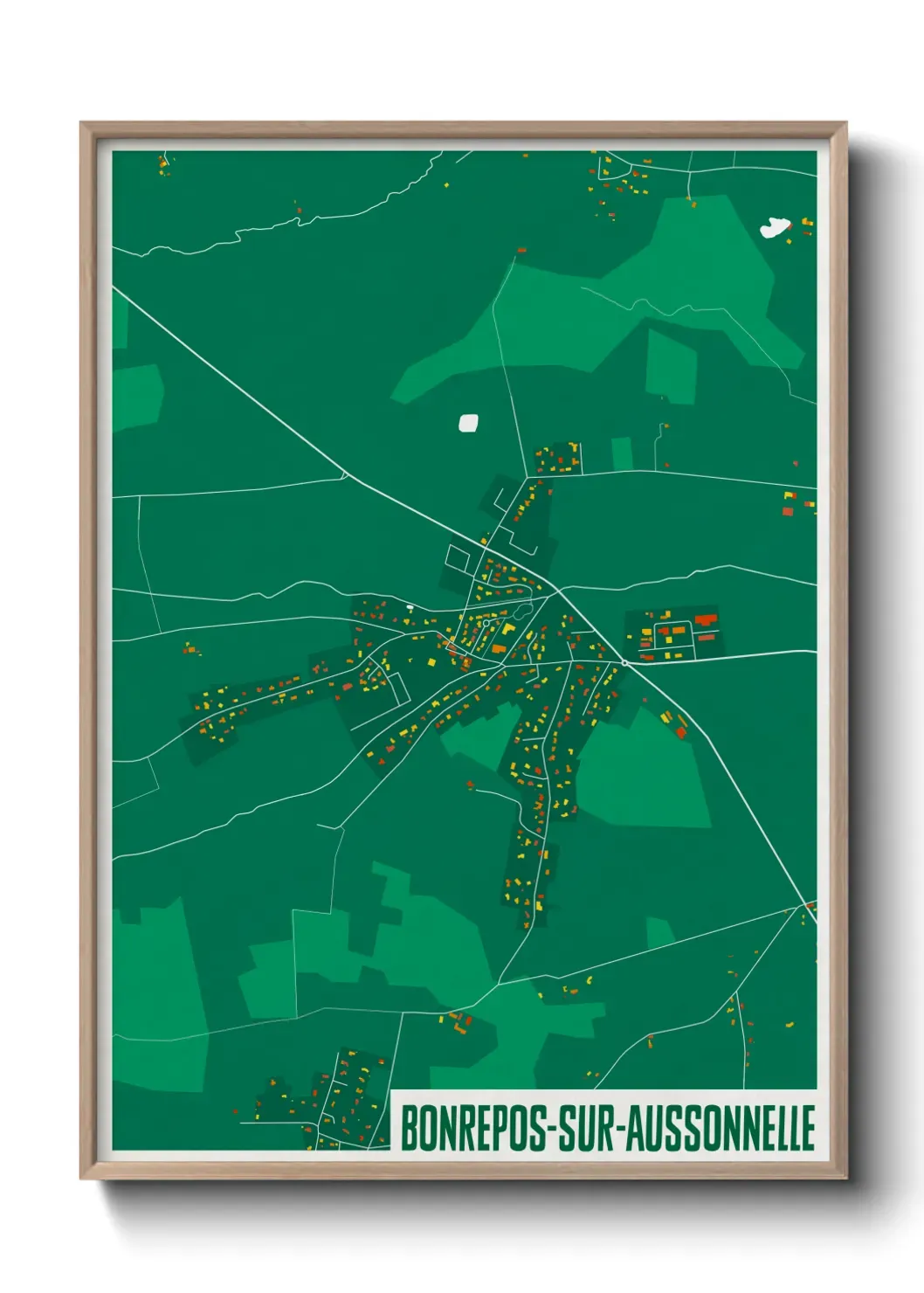 Un poster carteBonrepos-sur-Aussonnelle