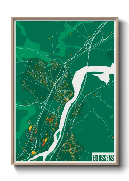 Une affiche de carte sur Boussens