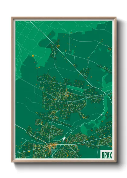 Une affiche de carte sur Brax