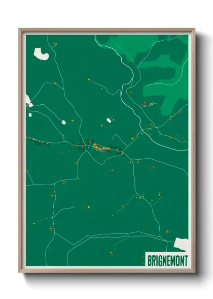 Une affiche de carte sur Brignemont