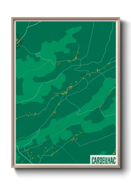 Une affiche de carte sur Cardeilhac