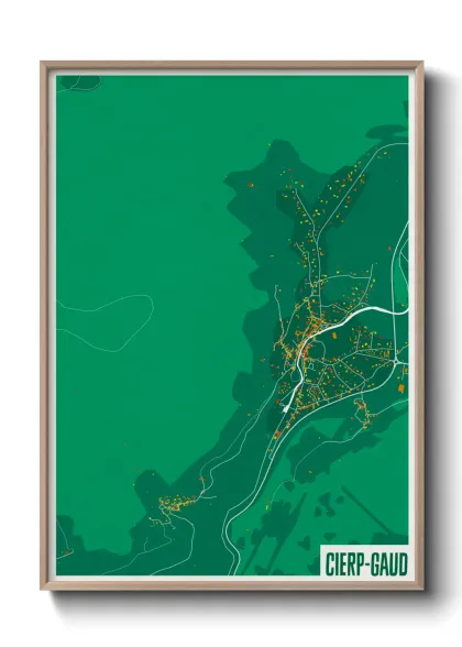 Une affiche de carte sur Cierp-Gaud