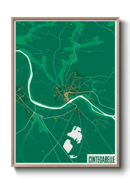 Une affiche de carte sur Cintegabelle