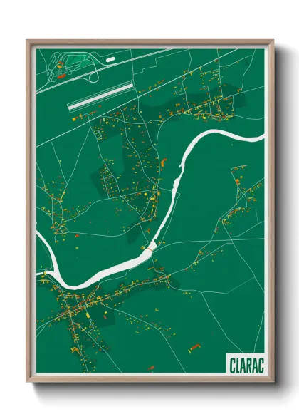 Une affiche de carte sur Clarac
