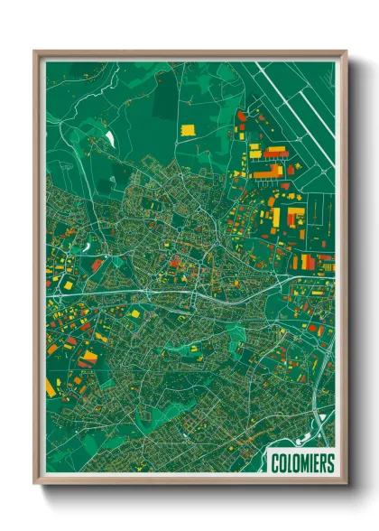 Une affiche de carte sur Colomiers