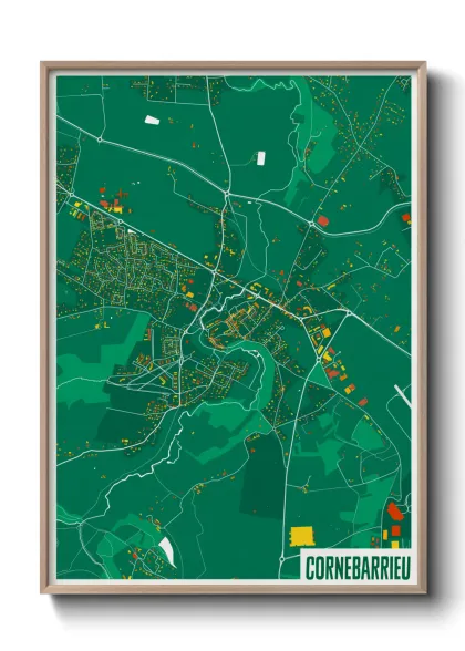 Une affiche de carte sur Cornebarrieu