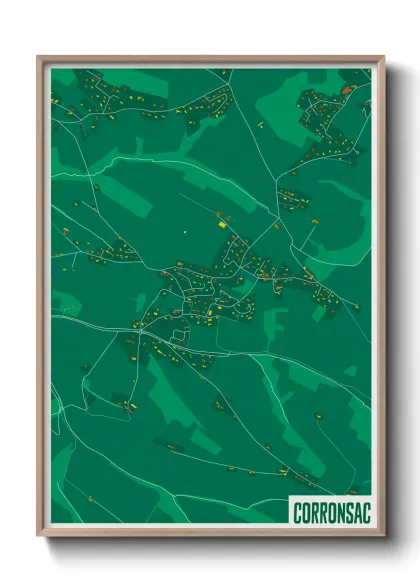 Une affiche de carte sur Corronsac