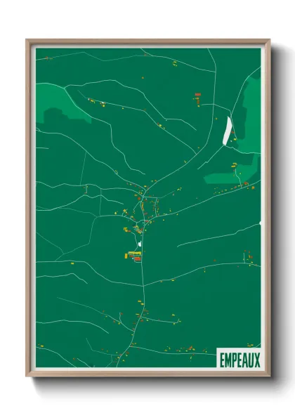 Une affiche de carte sur Empeaux