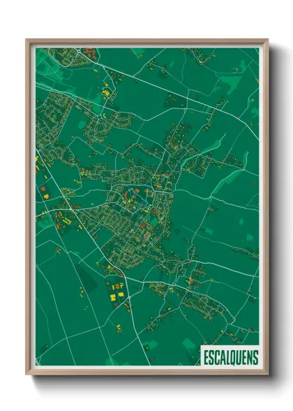 Une affiche de carte sur Escalquens