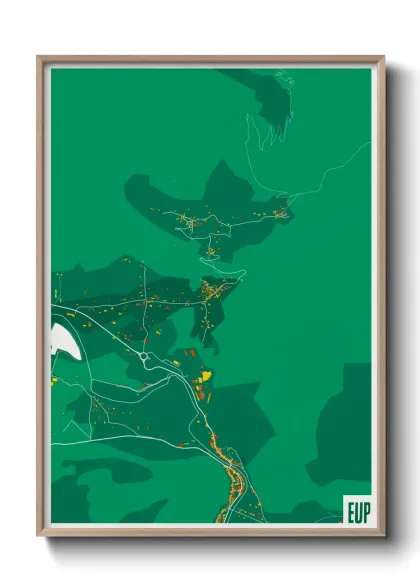 Une affiche de carte sur Eup