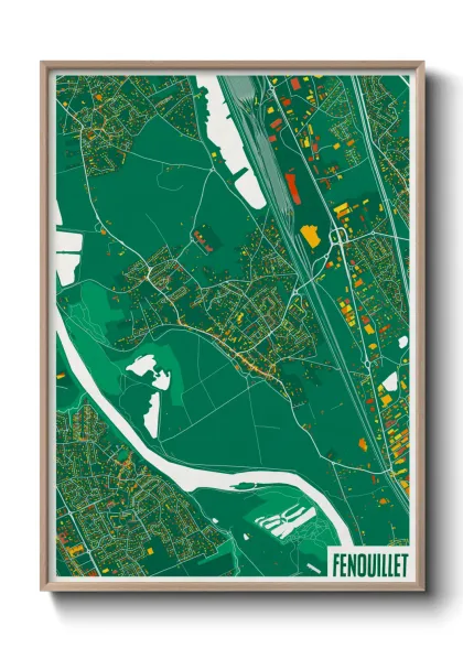 Une affiche de carte sur Fenouillet