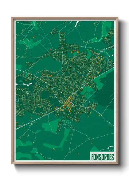Une affiche de carte sur Fonsorbes