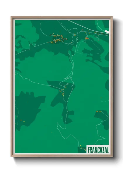 Une affiche de carte sur Francazal