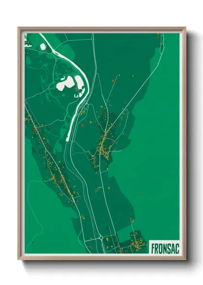 Une affiche de carte sur Fronsac