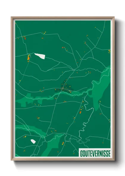 Une affiche de carte sur Goutevernisse