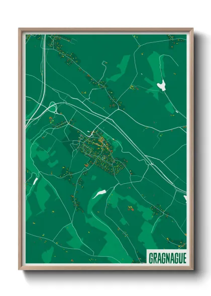 Une affiche de carte sur Gragnague