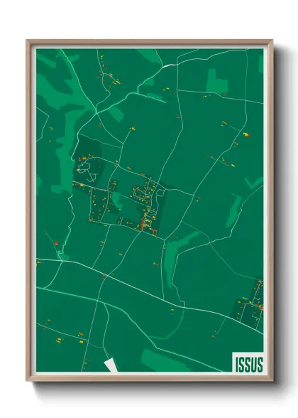 Une affiche de carte sur Issus