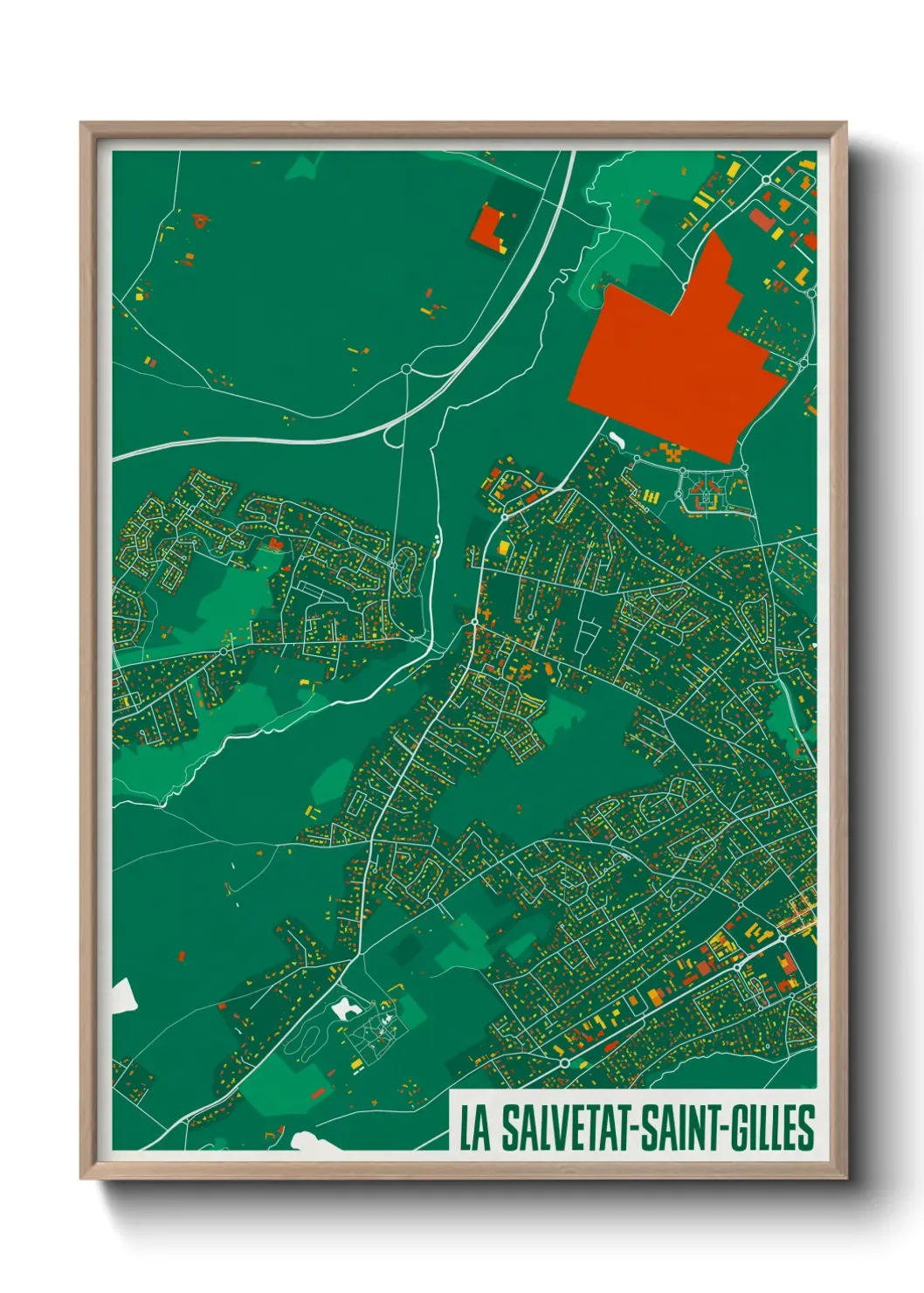 Un poster carteLa Salvetat-Saint-Gilles