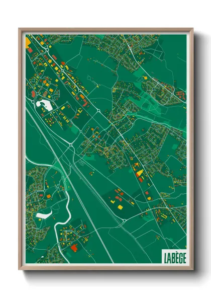 Une affiche de carte sur Labège