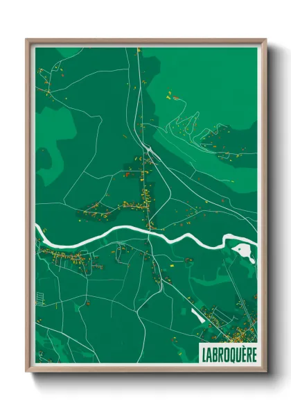 Une affiche de carte sur Labroquère