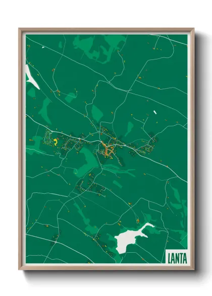 Une affiche de carte sur Lanta