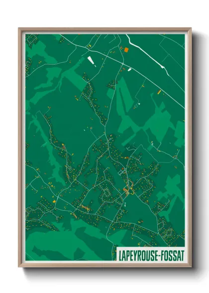 Une affiche de carte sur Lapeyrouse-Fossat