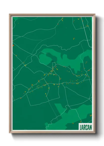 Une affiche de carte sur Larcan