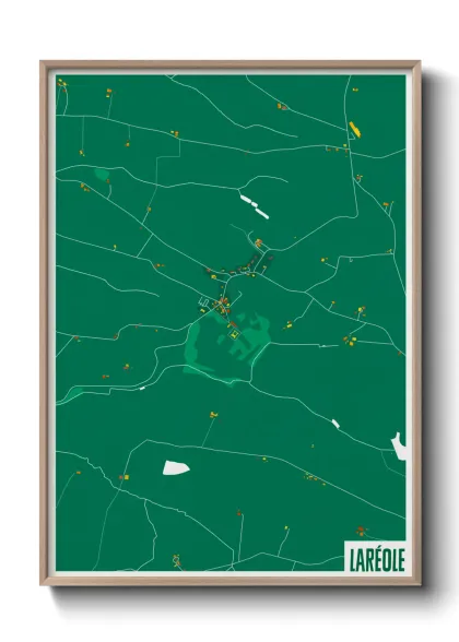 Une affiche de carte sur Laréole