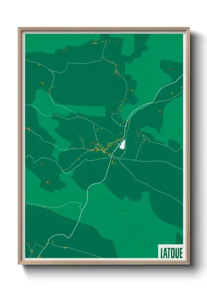 Une affiche de carte sur Latoue