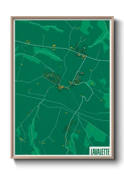 Une affiche de carte sur Lavalette