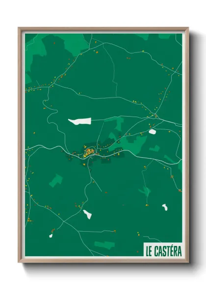 Une affiche de carte sur Le Castéra