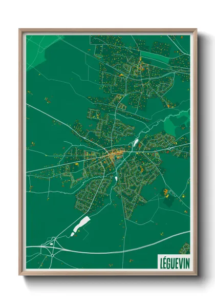 Une affiche de carte sur Léguevin