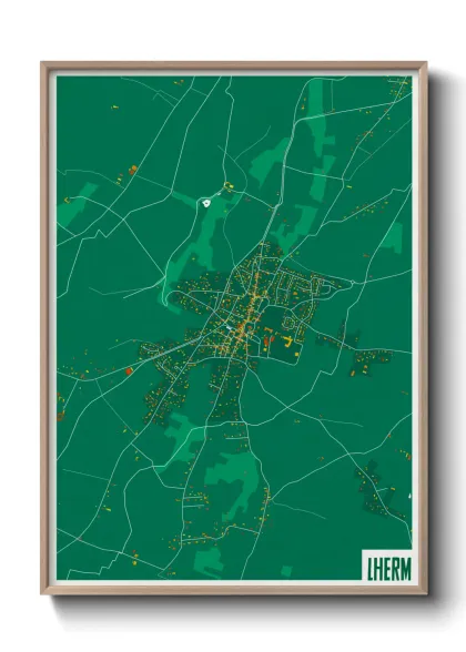 Une affiche de carte sur Lherm