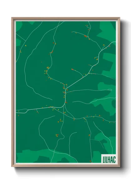 Une affiche de carte sur Lilhac