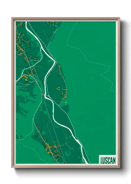 Une affiche de carte sur Luscan