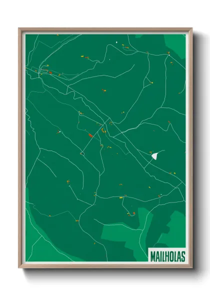 Une affiche de carte sur Mailholas
