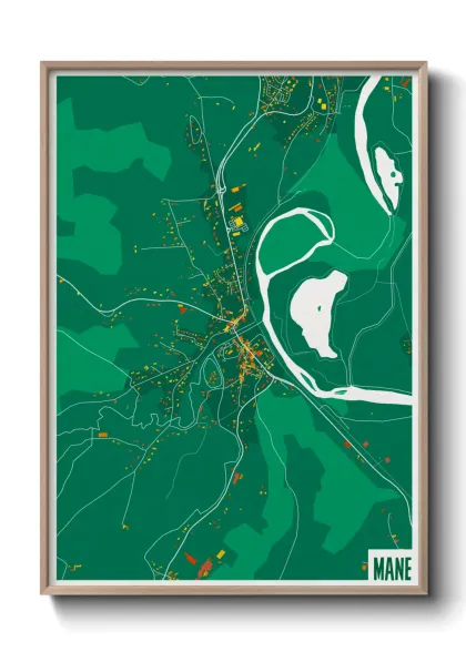 Une affiche de carte sur Mane