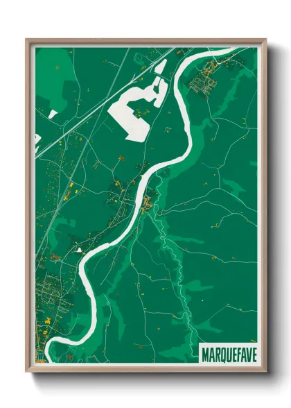 Une affiche de carte sur Marquefave