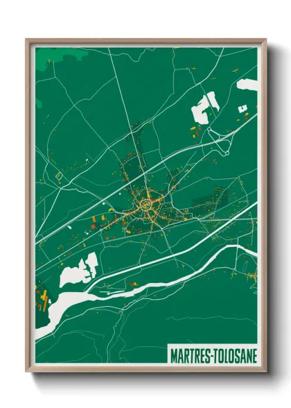 Une affiche de carte sur Martres-Tolosane