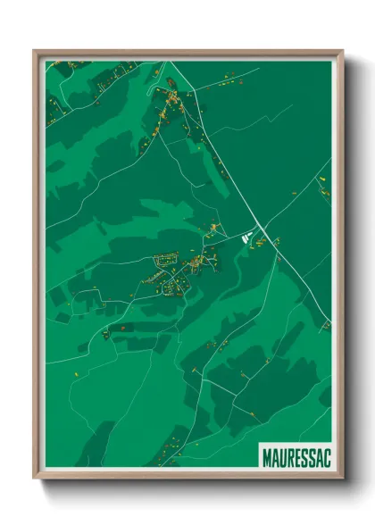 Une affiche de carte sur Mauressac