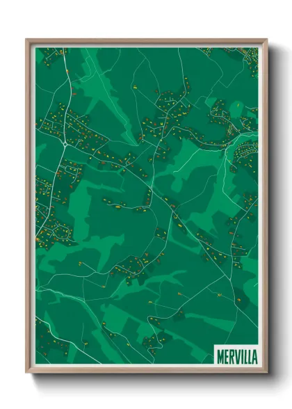 Une affiche de carte sur Mervilla