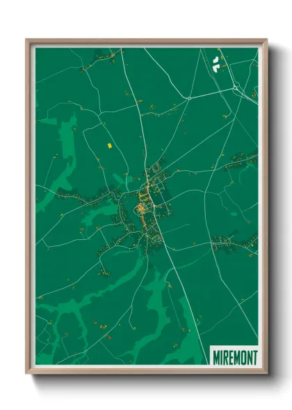 Une affiche de carte sur Miremont