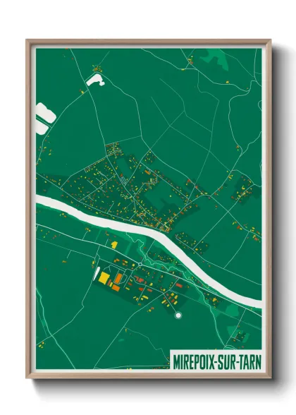 Une affiche de carte sur Mirepoix-sur-Tarn