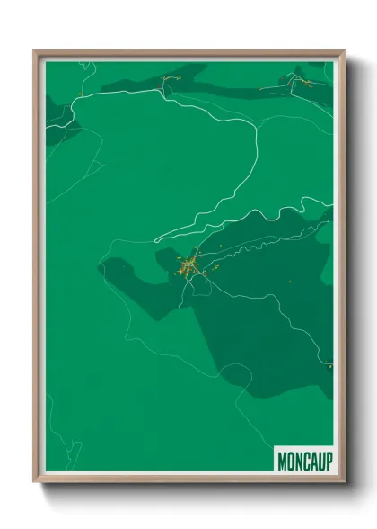 Une affiche de carte sur Moncaup
