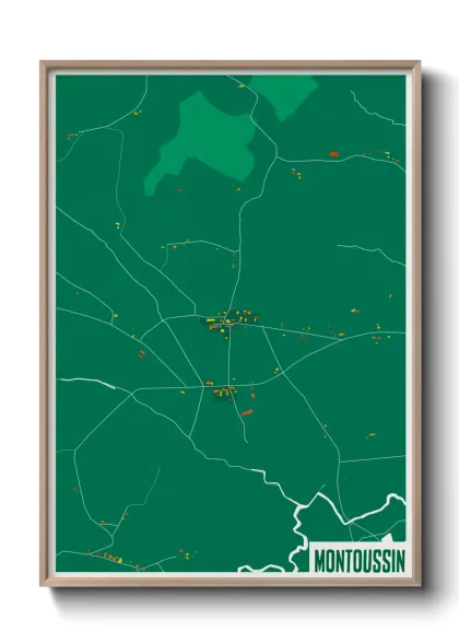 Une affiche de carte sur Montoussin